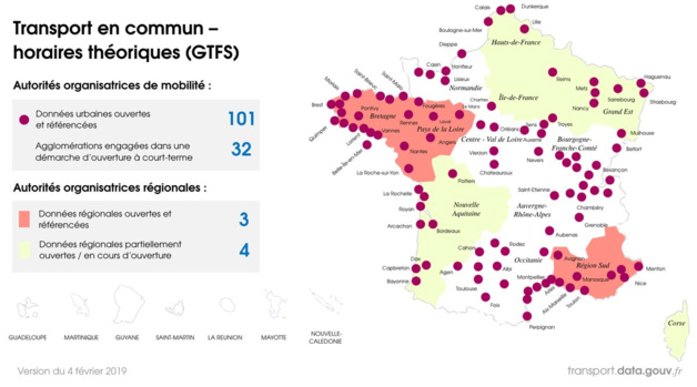 Open Data : 101 réseaux urbains de transports diffusent leurs données