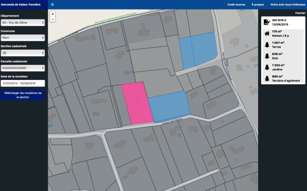 Valeurs ​Foncières : 15 millions de données géolocalisées en Open Data
