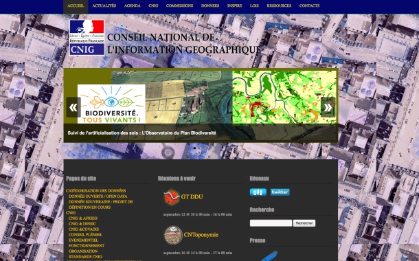 Le site du CNIG est de nouveau en ligne