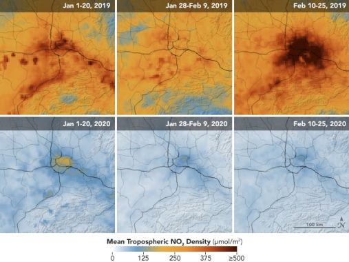 Le coronavirus Covid-19 entraine-t-il une baisse de la pollution atmosphérique ?