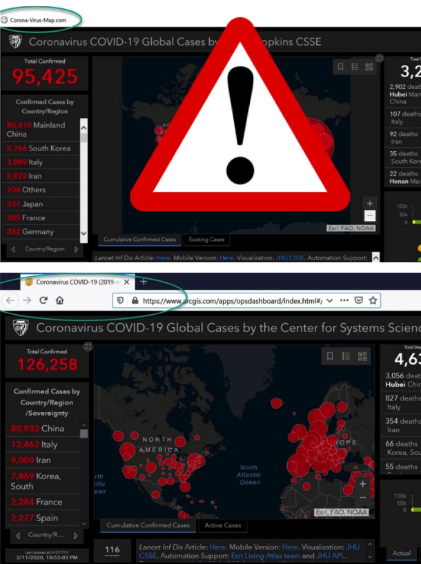 Covid-19 : attention au Malware dans les cartes à télécharger !