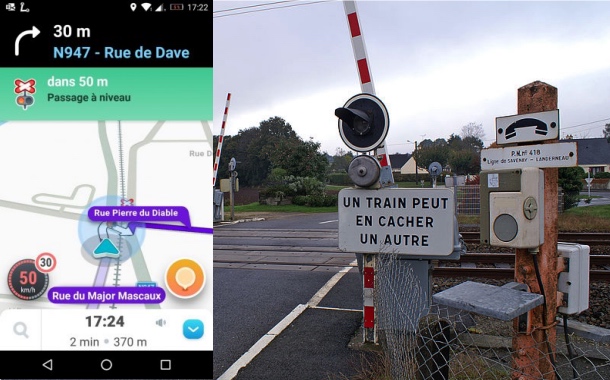 Avec SNCF Réseau, Waze signale désormais les 15.000 passages à niveau