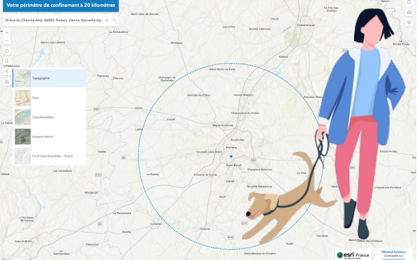 Covid-19 : le périmètre de sortie autorisée est porté à 20km, visualisez votre nouvelle carte