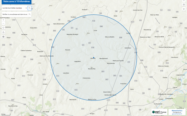 Covid-19 : le retour de la carte de confinement à 10 km Covid-19 : le retour de la carte de confinement à 10 km