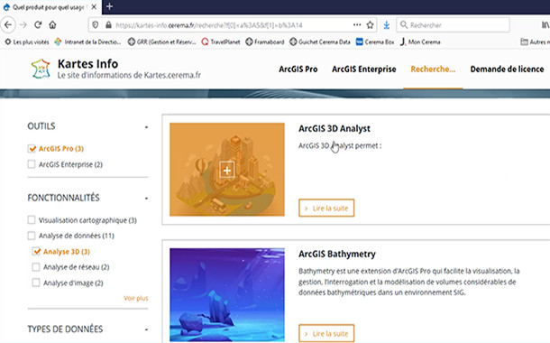 Cerema : un Intranet pour découvrir les possibilités d'ArcGIS