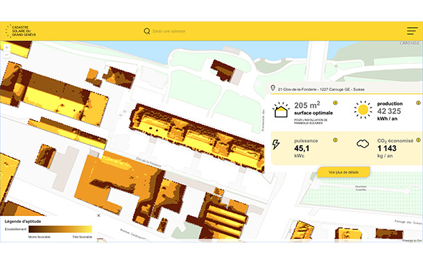Cadastre solaire du Grand Genève Cadastre solaire du Grand Genève