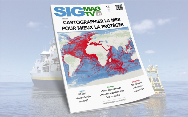 Dossier Cartographier la mer pour mieux la protéger, Enquêtes drone & SIG et SIG & IA, Pas-à-pas tilisation de modèles deep Learning préentrainés dans ArcGIS Pro... Découvrez le sommaire du SIGMAG 37 de juin 2023
