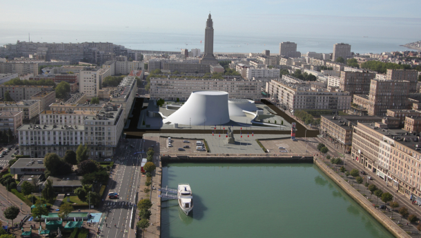 Dès 2001, la ville du Havre s'est dotée d'une maquette 3D. À l'époque le SIG n'était pas prêt pour la 3D. Depuis les développements se sont multipliés, à l'image de ces vues au rendu photo-réaliste. © SIGU-TOPO LE HAVRE