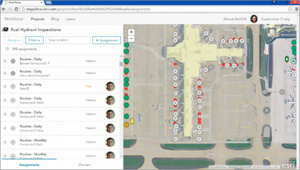 Workforce for ArcGIS en version dispatcher de Workforce dans un aéroport Workforce for ArcGIS en version dispatcher de Workforce dans un aéroport