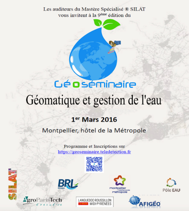 GéoSéminaire «Géomatique et gestion de l'eau» : dernier jour pour vous inscrire ! GéoSéminaire «Géomatique et gestion de l'eau» : dernier jour pour vous inscrire !