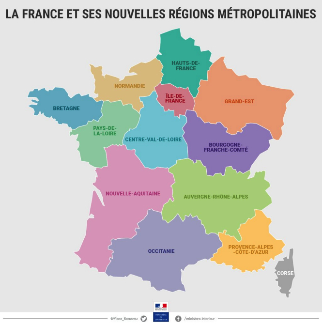 Les noms des nouvelles régions sont actés