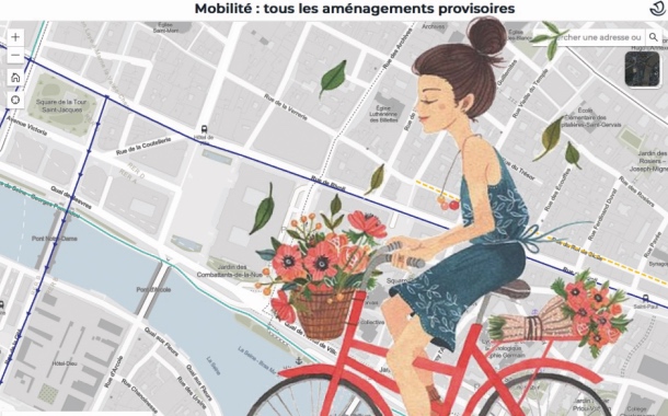 Pariscyclette : carte des aménagements provisoires de pistes cyclables à Paris