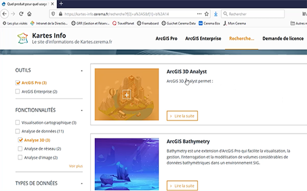 Cerema : un Intranet pour découvrir les possibilités d'ArcGIS