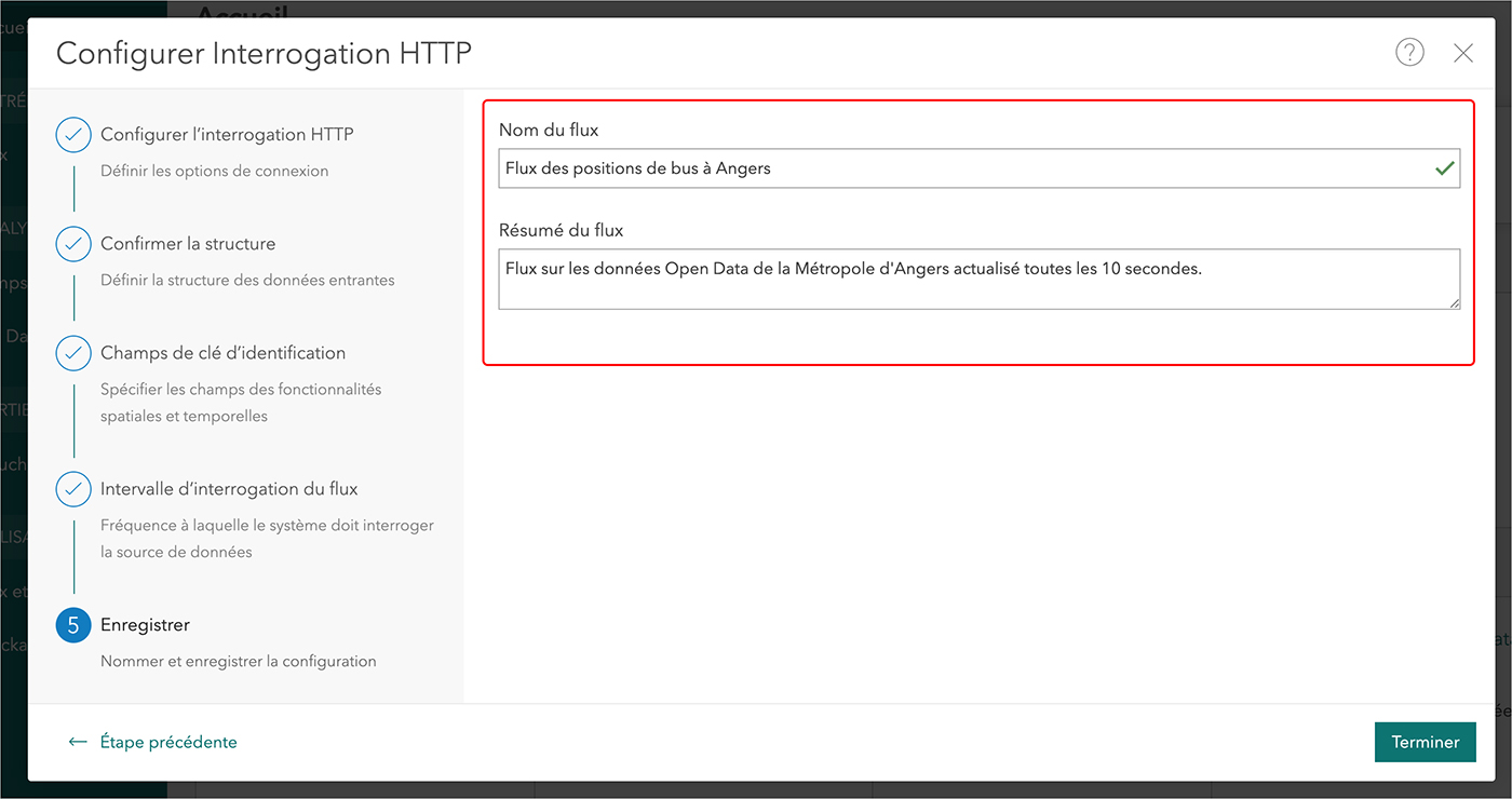 Configurer un flux de données temps-réel avec ArcGIS Velocity