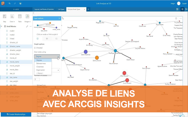 Analyse de liens avec ArcGIS Insights