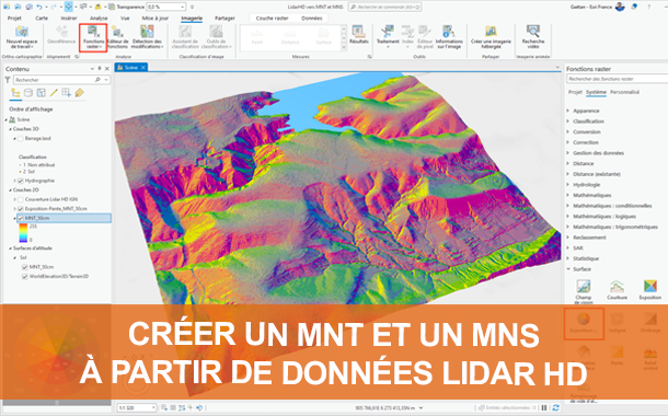 Créer un MNT et un MNS à partir de données LiDAR HD