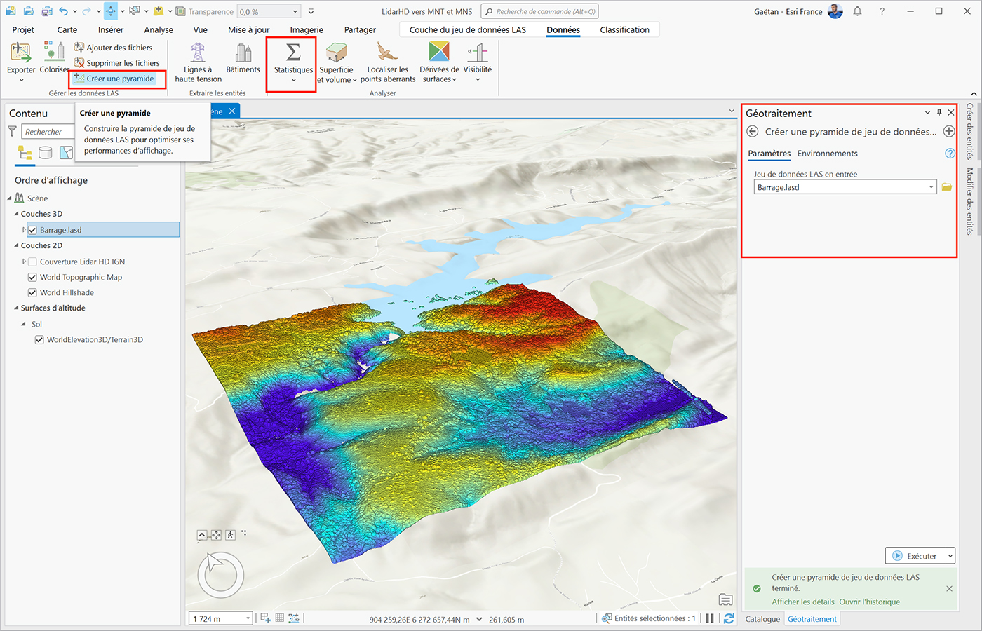 Créer un MNT et un MNS à partir de données LiDAR HD