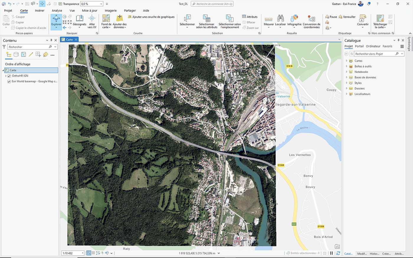 Utiliser des modèles de Deep Learning préentrainés dans ArcGIS Pro