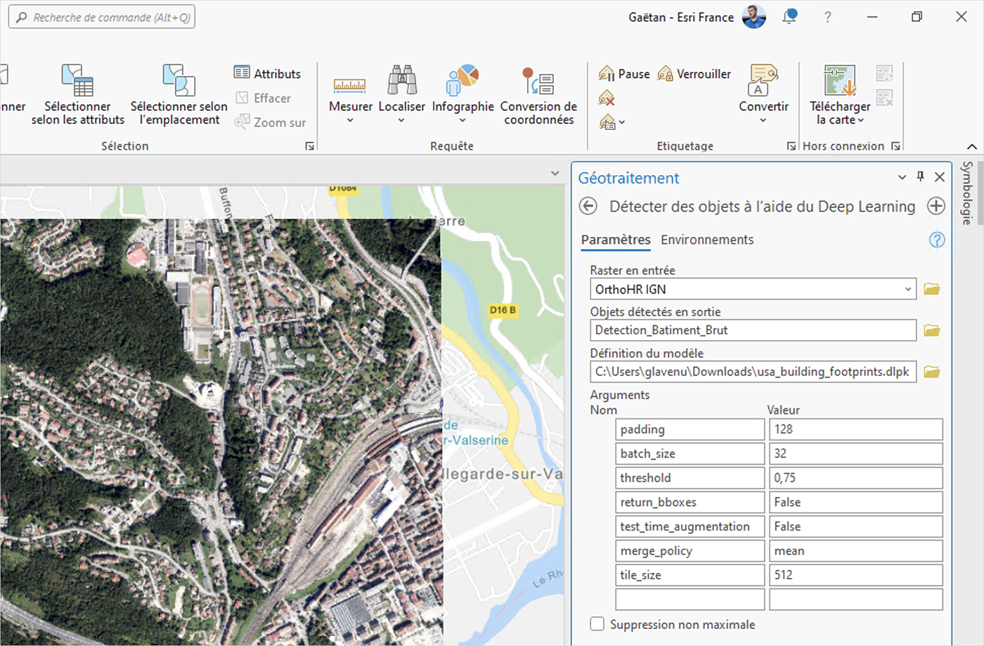 Utiliser des modèles de Deep Learning préentrainés dans ArcGIS Pro