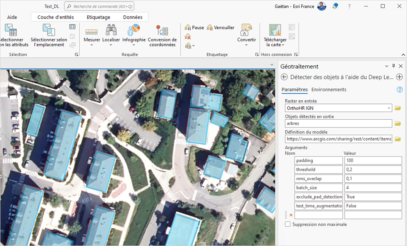 Utiliser des modèles de Deep Learning préentrainés dans ArcGIS Pro