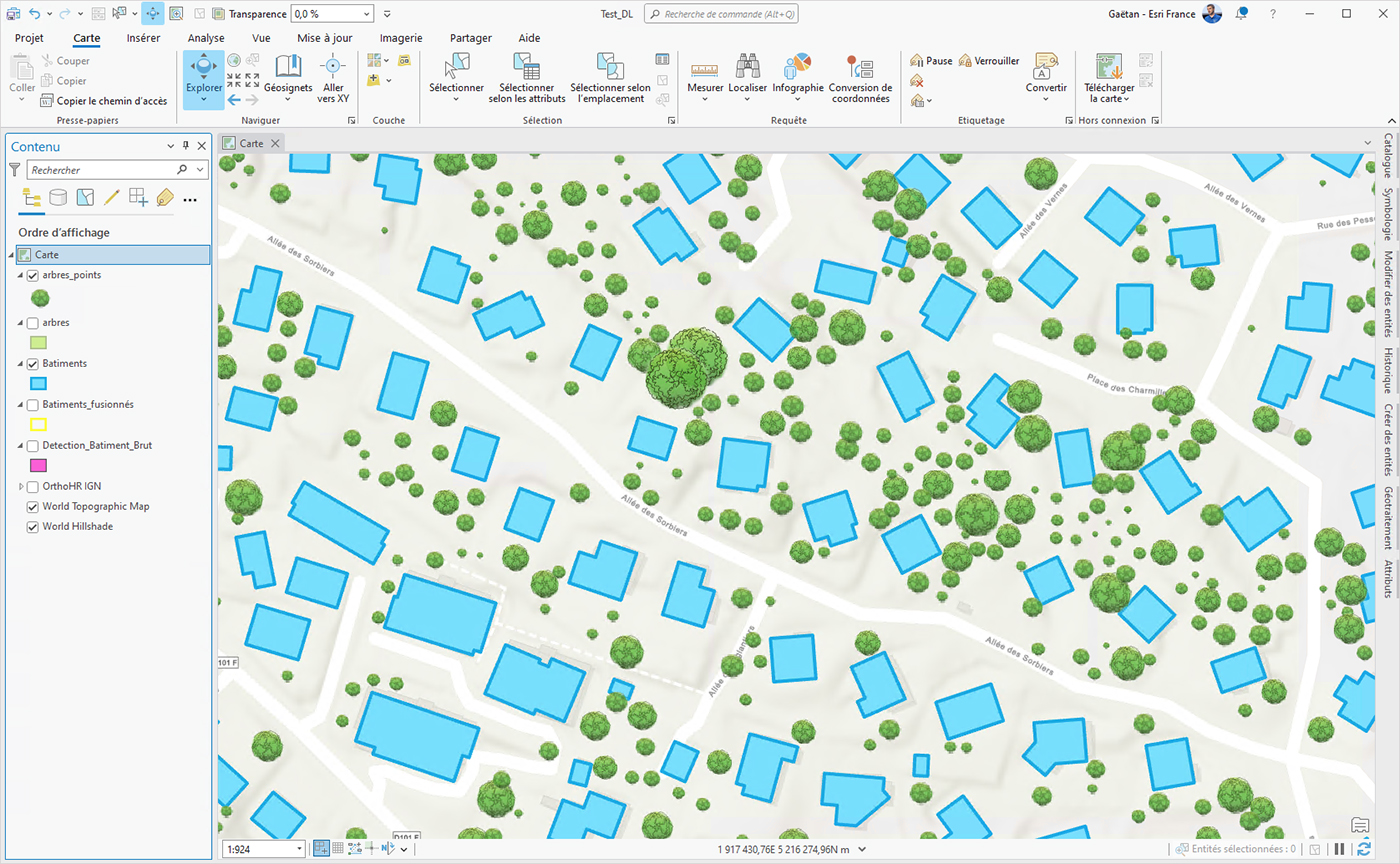 Utiliser des modèles de Deep Learning préentrainés dans ArcGIS Pro