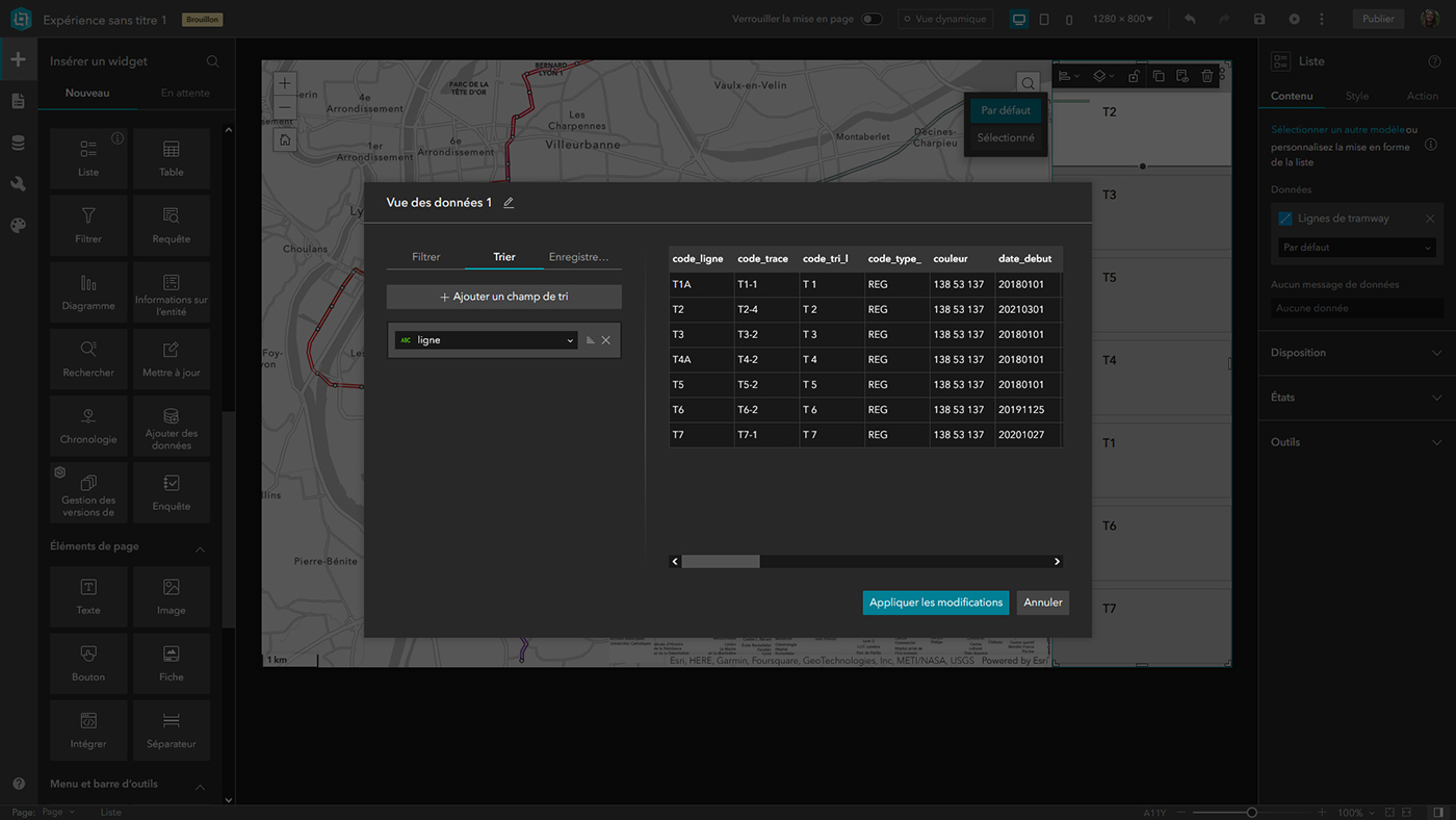 Créer une application avec ArcGIS Experience Builder