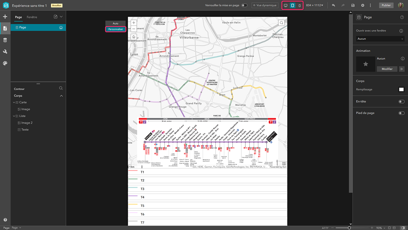 Créer une application avec ArcGIS Experience Builder