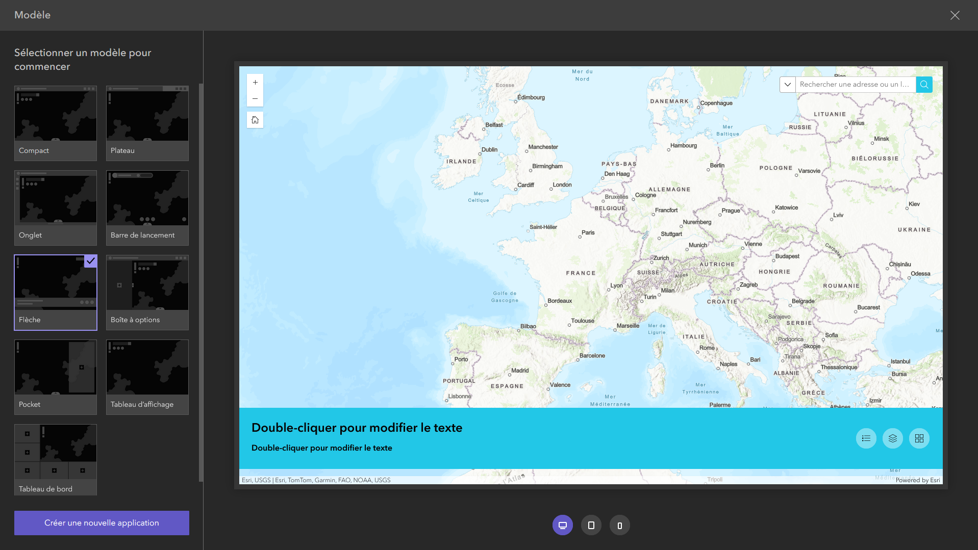 Prendre en main le mode express d'ArcGIS Experience Builder