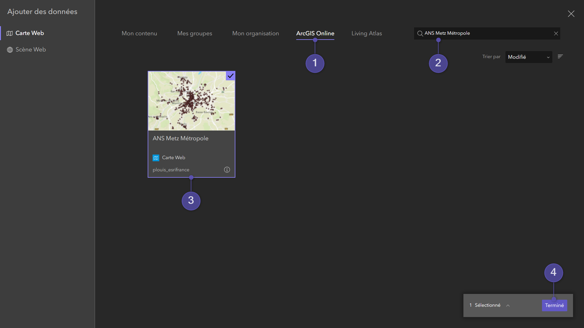Prendre en main le mode express d'ArcGIS Experience Builder