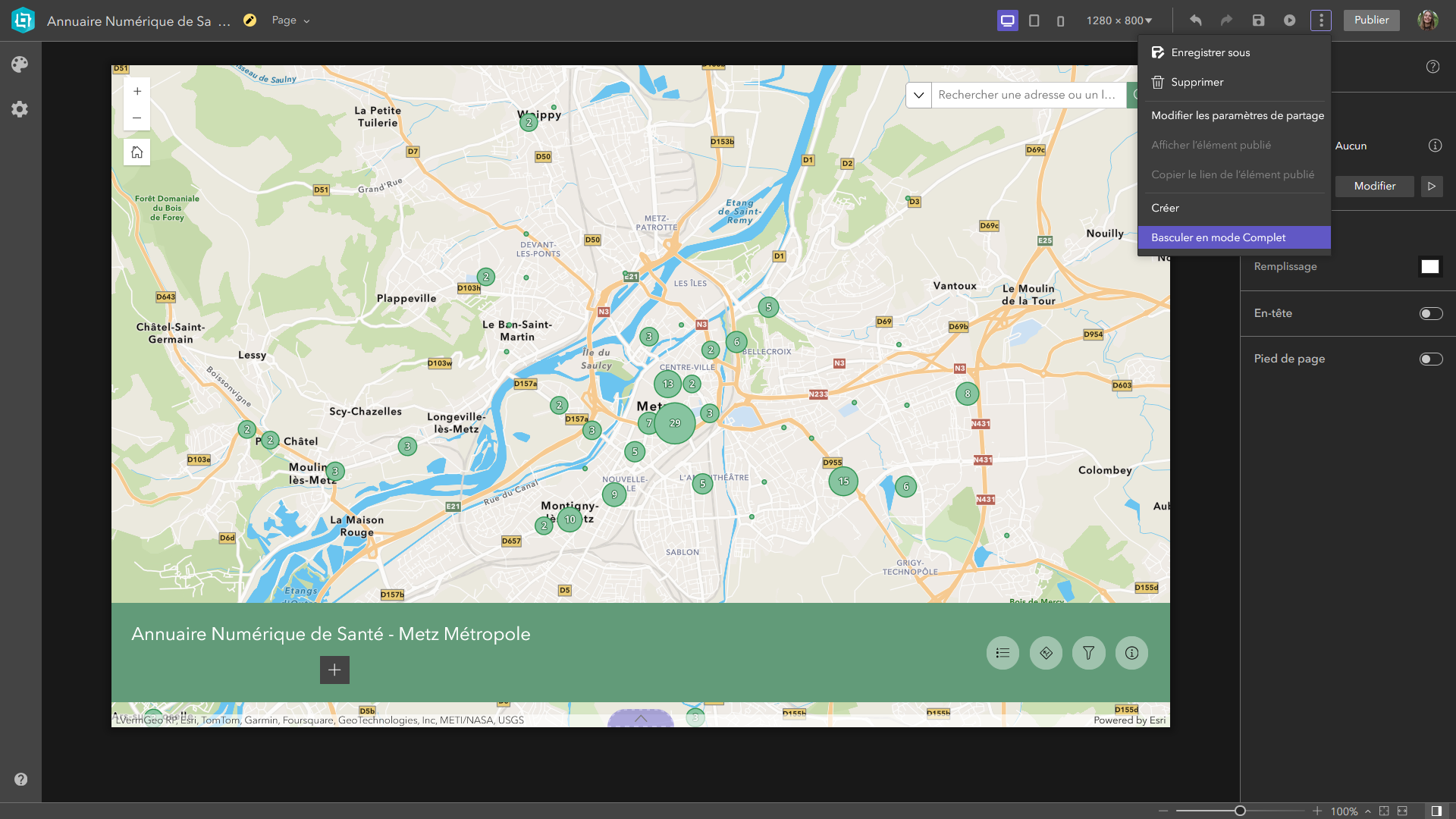 Prendre en main le mode express d'ArcGIS Experience Builder