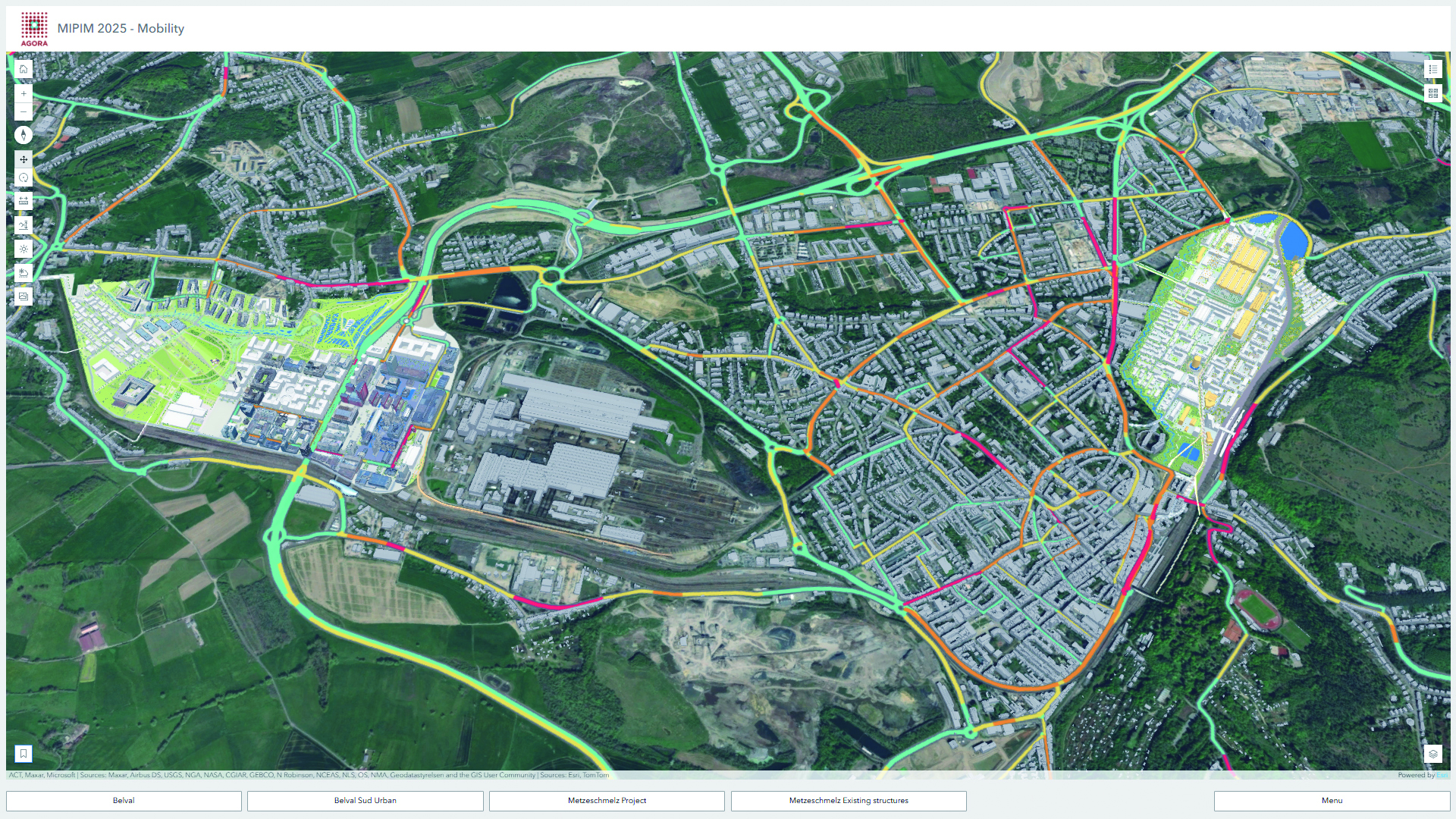 Suivi du trafic en temps réel sur le quartier Belval.