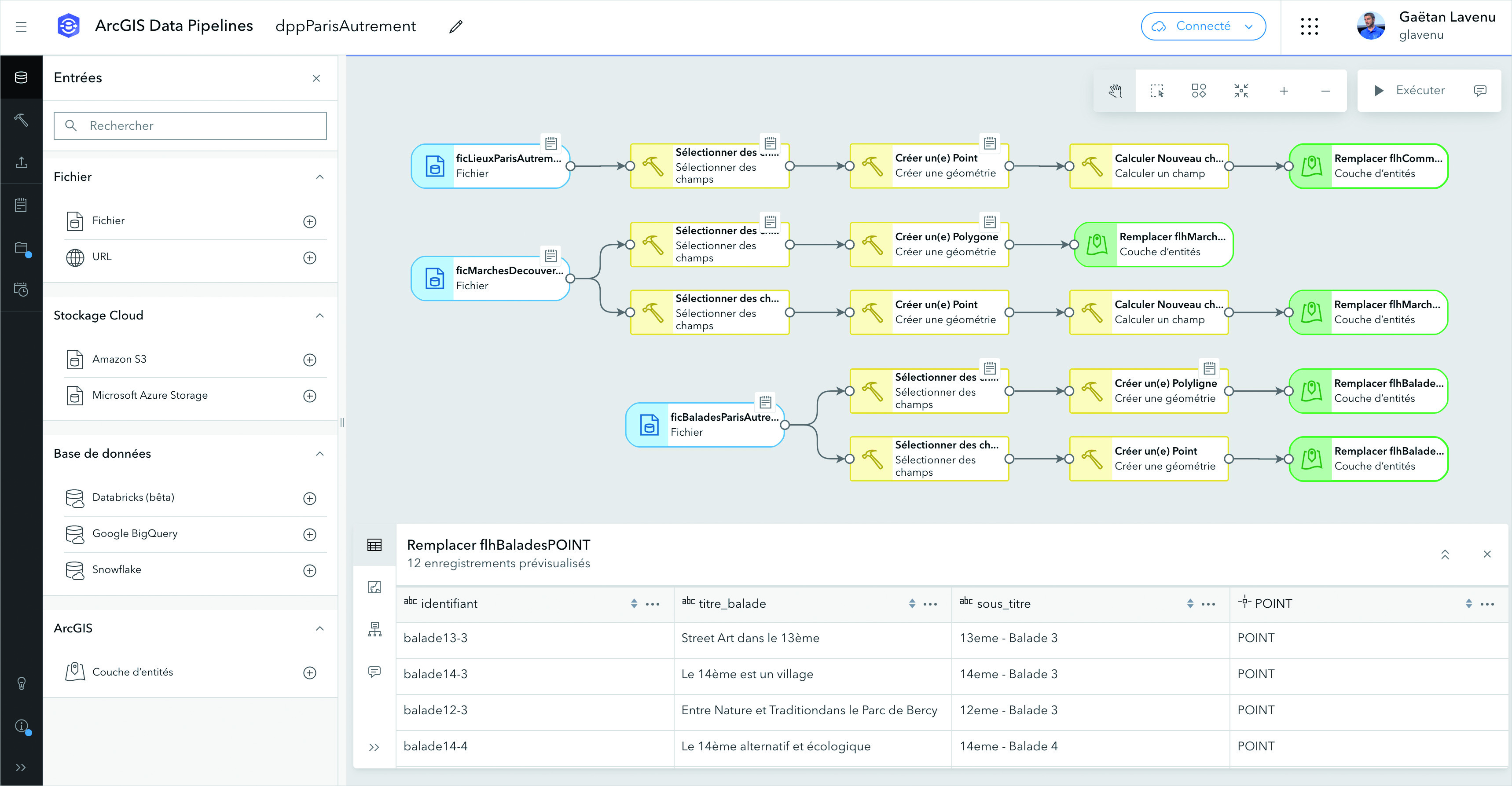 ArcGIS Data Pipelines dans Enterprise