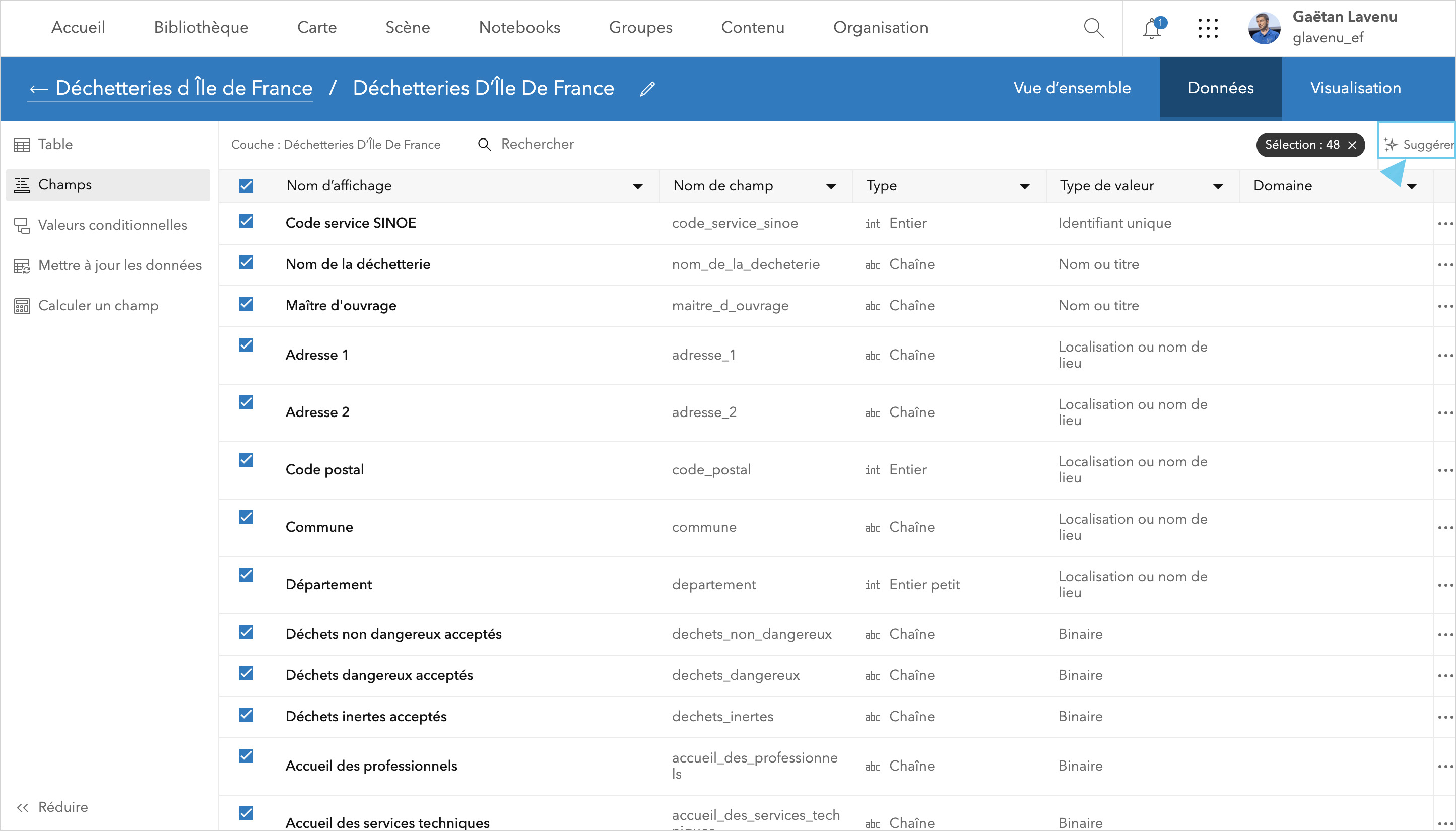 Configurer carte et application Data Explorer pour interagir avec ses données