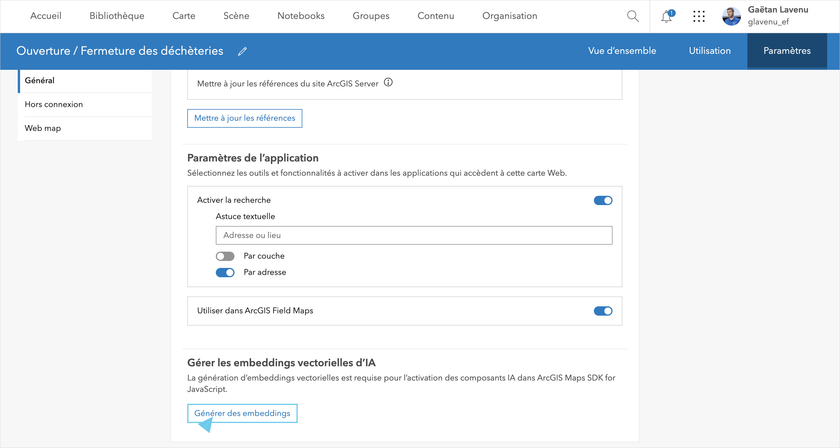 Configurer carte et application Data Explorer pour interagir avec ses données