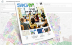 Au sommaire de SIGMAG 46, numéro d'octobre 2025. Dossier SIG et école "Le SIG en bon élève", Enquête Observatoire du SIG &amp; Jumeaux numériques des territoires, Pratique : "Le PDIPR met le SIG en marche", Pas à Pas : Assistant IA dans Survey123...
